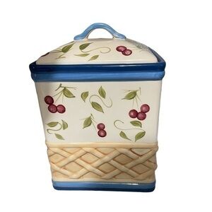INSPIRADO Vintage Stone Lite Clay
Country Kitchen Cherry print Cookie Jar